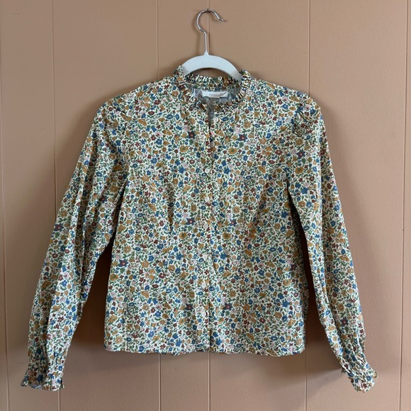 Doen Swan Top Liberty Fabric (Floral Print) Women's Button Down Top - Picture 2 of 4